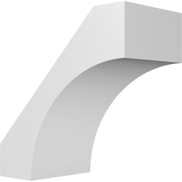 5 1/2-in. W x 10-in. D x 10-in. H Westlake Architectural Grade PVC Knee Brace, Ekena Millwork, Mfr#: BRCP055X10X10WTL